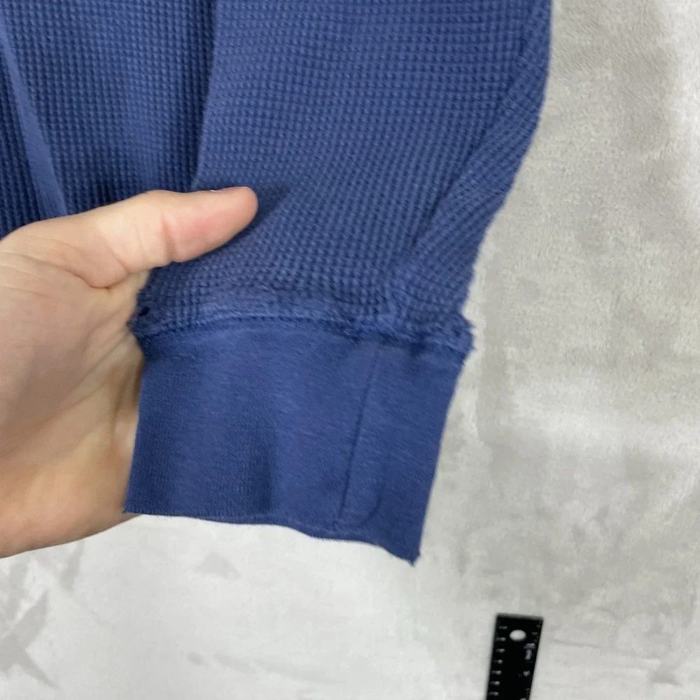 Vintage Polo Ralph Lauren Thermal Waffle Knit Shirt Mens Large Blue Red Cotton